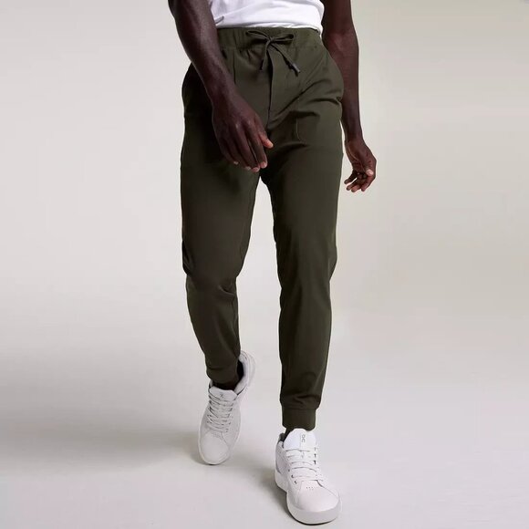 VRST Limitless Slim Fit Jogger Small Stretch Drawstring Green Back Zip Pockets - Picture 1 of 6